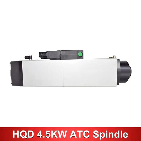 Heavy Duty Automatic Tool Change Air Cooled Spindle Motor 4500W ATC 24000RPM ISO30 Taper side view of CNC tool spindle motor with controls.