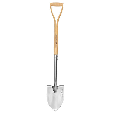 Round Point Gardening Shovel With Wood D Handle 41 Inch Steel Digging Spade For Lawn Yard Landscaping Heavy Duty Durable All Purpose Tool