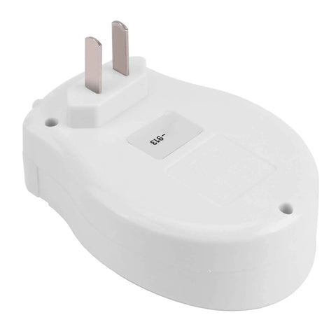 Slick Rechargeable Emergency Light Featuring Auto Trigger For Power Outages US Plug charger with flat prongs for easy wall mounting.