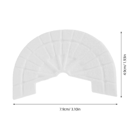 Rubber Shoe Heel Repair Pads 4mm White 1 Pair, flexible heel insert for shoes, dimensions 7.9cm x 4.9cm, stops squeaks.