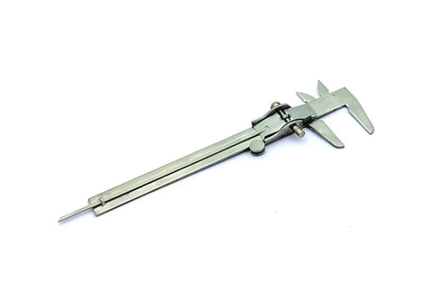 Handy Dual Metric And Imperial Vernier Caliper Stainless Steel Measuring Tool 0 To 125 Millimeters And 0 To 5 Inches on white background