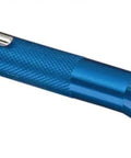 Ultra Portable LED Pocket Flashlight With Twist On Off Tiny But Mighty 100 Lumens, 99 Meter Beam, Water Resistant IPX7, 2 Cell AAA, Blue Clip