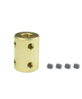Professional Grade Heavy Duty Rigid Sleeve Motor Shaft Coupler With Locking Set Screw 7mm To 7mm Bore 100mm Long High Carbon Steel for DIY builds
