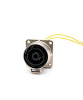 Heavy Duty Ev High Voltage Connector Metal One Pin Socket For Electric Vehicles 500 Amps 14Mm A Code straight design with exposed wires.