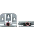 Two silver 180 Degree Locking Hinge For Folding Tables With Adjustable Positions 0 90 135 180, Heavy Duty Zinc Alloy Table Hinge