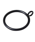 Single black ring from 24 Pack Curtain Rings Clips Black Drapery Holders For Easy Hanging And Smooth Glide On Compatible Curtain Rods