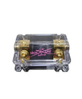 1/0 Gauge Waterproof ANL Fuse Holder With Set Screw In White Leak Proof Plastic Case for car audio installations