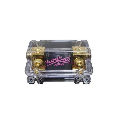 1/0 Gauge Waterproof ANL Fuse Holder With Set Screw In White Leak Proof Plastic Case for car audio installations