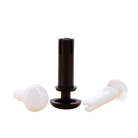 R Type Nylon Push In Wall Anchors For Drywall Plastic Expansion Rivets in black and white, designed for easy tool-free installation.