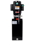 Heavy Duty 1100W Hydraulic Power Unit For Car Lift, 3200 Psi Pump With 10 Quart Reservoir front view, showcasing steel tank and control lever.