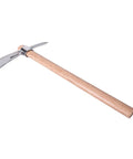 2 In 1 Gardening Pick Axes With Stainless Steel Double Headed Mattock And Wooden Handle Ergonomic Grip
