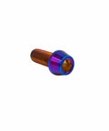 Five Pack Titanium M6x1 Thread 25mm Hex Socket Head Bolts For Bike Stem Burnt Blue Titanium Finish Tapered Head Go To Heavy Duty Lightweight