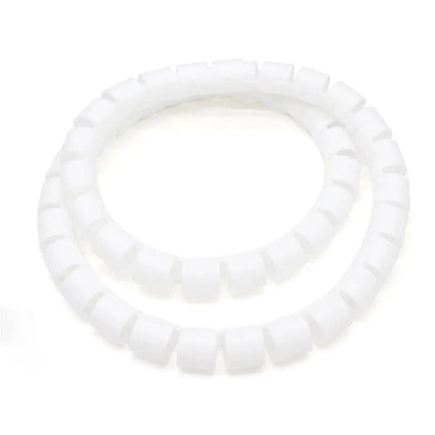 Durable Spiral Cable Management Sleeve For Home And Office Use, Easy Wrap Wire Protector Tube, 10mm Cable Sleeve in white color