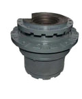 Rock Solid Excavator Travel Gearbox Assembly Featuring Double Piston Final Drive System, heavy-duty gear in gray color.