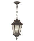 Martinsville Three Light Outdoor Pendant Lantern Black Aluminum Built for Wet Weather, cETL Listed, Bulbs Not Included shown hanging