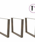 Adjustable Dining Table Legs Set 3 Piece V Shaped Steel Base With Powder Coat Built To Last For Modern Home Decor 100 Cm Wide By 73.3 Cm High