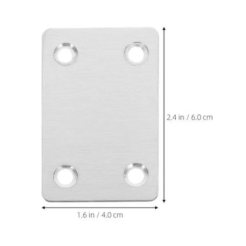 Heavy Duty Flat Corner Brackets 30 Pieces Stainless Steel Furniture Bracing With Fixing Plate