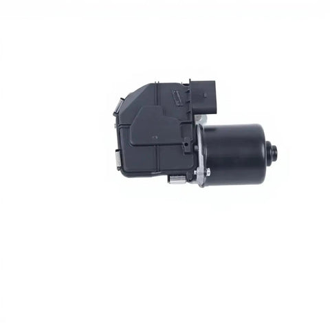 Front Wiper Motor Heavy Duty For Model 3 Direct Swap OE 1076725-CN-G showing sleek black metal housing and precision design side view.