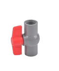 Top Shelf Pvc Ball Valve Featuring Rock Solid Female Threads And Smooth Red T Handle For Straight Thru Flow Projects