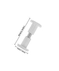 50 White Wood Panel Fasteners And Connector Bolts Kit For Cabinet And Tabletop Assembly, DIY Friendly Furniture Hardware dimensions shown