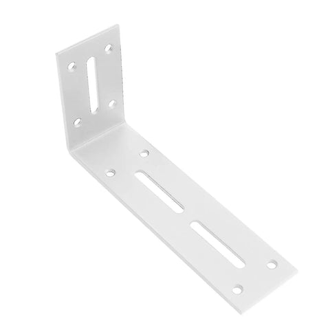 Heavy Duty Right Angle Shelf Bracket Set Thickened Steel Corner Braces For Floating Shelves Rust Resistant And Ultra Durable Built To Last 90 Degree Wall Mount Brackets For Wood Shelves Secure Easy Install Long Lasting Support white steel bracket