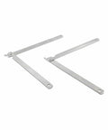 Hardwearing Stainless Steel Lid Support Hinges 2 Pack Soft Close Rotatable Folding Lid Stay, front view