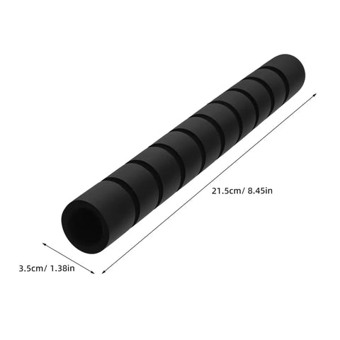 Three Pack Pull Up Bar Grip Sleeves With Anti Slip Sponge Pads showing dimensions 21.5cm by 3.5cm
