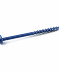 Blue Kote Pocket Hole Screws Two And One Half Inch Coarse Thread With Maxi Loc Flat Bottom Head For Outdoor Use Weather Resistant 50 Count Pack Perfect For Softwood Plywood Cabinets And Furniture Projects