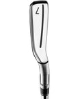 SIM 2 Max Iron Set Mens Right Hand Steel Regular 5-PW AW Cap Back Design club head detail, showcasing sleek chrome finish.