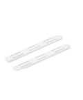 Quiet Drawer Slides With Punch Free Track System And Side Mount Rails Easy No Drill Installation For Cabinet And Home Storage Smooth Operation Hardware Kit 2 Pcs showing pair of white side rails.