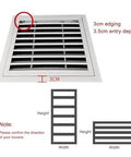 Heavy Duty 19X19 Aluminum Return Air Vent Cover With Removable Mesh Filter And Louvered Wall Grille For Hvac Systems showing dimensions and design details.