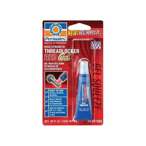 Direct Fit Threadlocker Red Gel Half Gram Replacement Sealant For OE Applications packaging in retail display