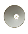 Top view of Coolie Empire Hardback Lamp Shade Beige 7x20x12 Inch Silk Type Shantung Exterior With Premium Off White Lining