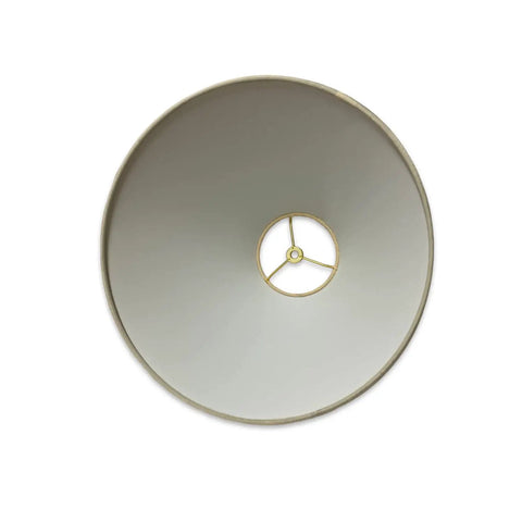Top view of Coolie Empire Hardback Lamp Shade Beige 7x20x12 Inch Silk Type Shantung Exterior With Premium Off White Lining