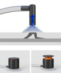 Windshield Repair Kit With Air Pump Tool And Repair Fluid, Quick Fix For Cracks illustrating application on glass surface
