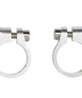Flat Bar 10 Speed Thumb Shifters for Double and Triple Chainring Setups with lightweight design, view of two levers with clamps.