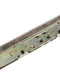 12.5 Inch Dual Point Double Hook Sliding Glass Patio Door Mortise Lock With Three Eighths Inch Recessed Trim Plate And Enhanced Security Adjustable Hooks With Pin Guard Preventing Engagement Unless The Door Is Closed 2000 Lb Pull 50000 Cycle Rating pictured