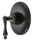 Oil Rubbed Bronze Shower Volume Control Trim With 1/2-14 NPT Connection, ADA Lever Handle, Solid Brass Construction, Big 5-3/8 Inch Faceplate