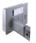 TLM812FCUDP 125-Amp Main Lug Convertible Indoor Load Center, 8 Spaces 16 Circuits, galvanized enclosure side view