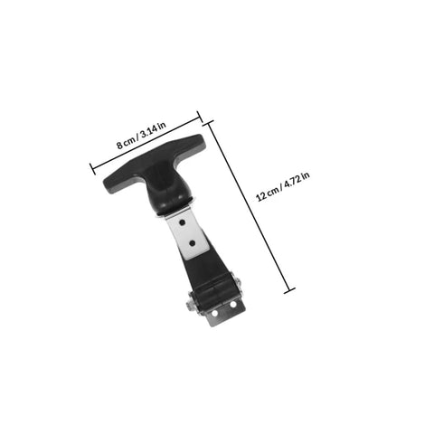 Stainless Steel 304 Rubber Door Latches With Toggle Clamps Four Pack For Toolbox Cooler Hood Drawers Replacement Straps, side view