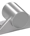 Premium Bright Silver Zinc Alloy Cabinet Door Magnetic Catch With Strong Closure Latch And Reliable Stopper For Wardrobe Cupboard Closet Doors To Keep Things Tidy, close-up view of silver catch.