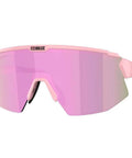 Sport Sunglasses Prescription Lens Ready With Clip-In 20mm Head Strap, Unisex Matte Pink Rose Multi Frame, UV Protection