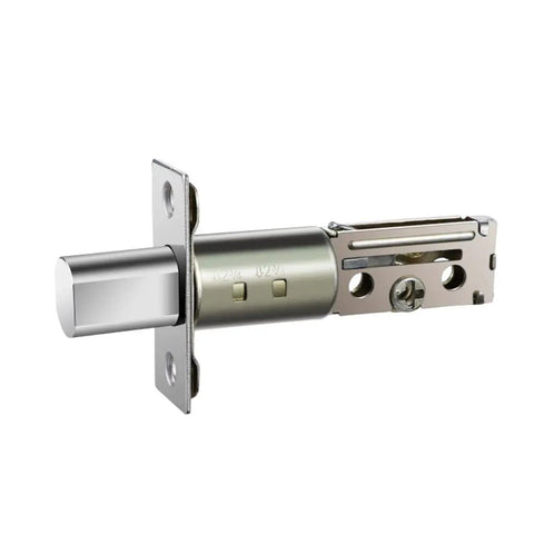 Top Tier Smart Door Lock With Waterproof Keypad And App Remote Access shaft lock mechanism with stainless steel finish.