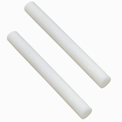 2 Pieces HDPE Round Rod 1 Inch Diameter 13 Inch Length White Plastic Round Rod For Mechanical Processing And DIY Projects Durable Built To Last Low Water Absorption Corrosion Resistant Acid Alkali Salt Resistant