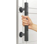 Stainless Steel Glass Door Handle Set For Home And Barn Doors 30cm Alloy Push Pull Hardware with easy grip on a glass door