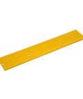 Yellow heavy duty 18 inch metal bender hand tool for sheet metal folding and duct bending made from 16 gauge steel rust resistant