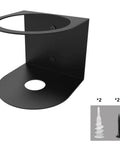 Wall Mounted Spray Bottle Holder Rack For Garage And Home with included screws and anchors, durable black steel design
