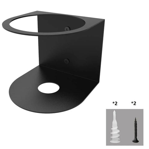 Wall Mounted Spray Bottle Holder Rack For Garage And Home with included screws and anchors, durable black steel design