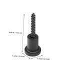 Barn Door Track Hardware Kit With Carbon Steel Pulleys And Spacers, view of screw stopper with measurements, part of accessory for smooth operation.