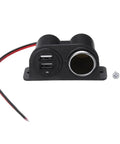 Top Tier No Fuss Ride Ready Under Dash Cigarette Lighter Adapter Featuring Dual 3.1A USB Quick Charge Outlets For 12V And 24V Cars Trucks Suv Hardwire Kit with wires and mounting screws.